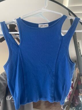 Blue Double-Strap Tank